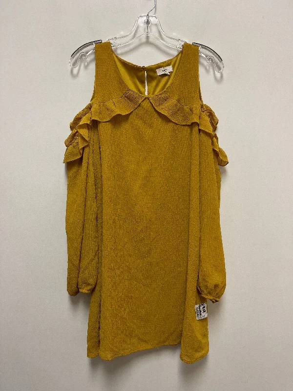 Dress Casual Midi By Entro In Yellow, Size: M